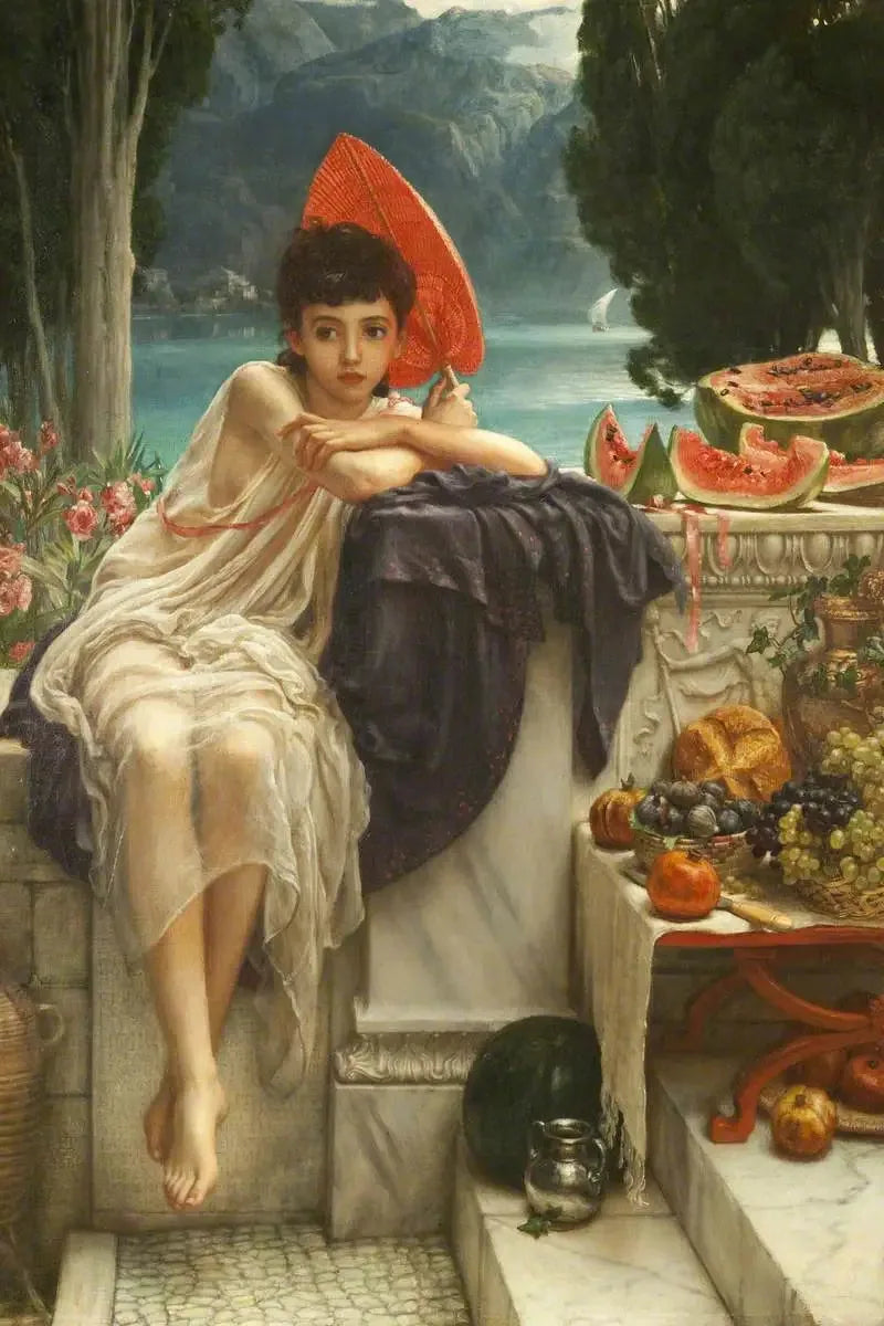 Nas escadas do templo - Edward Poynter