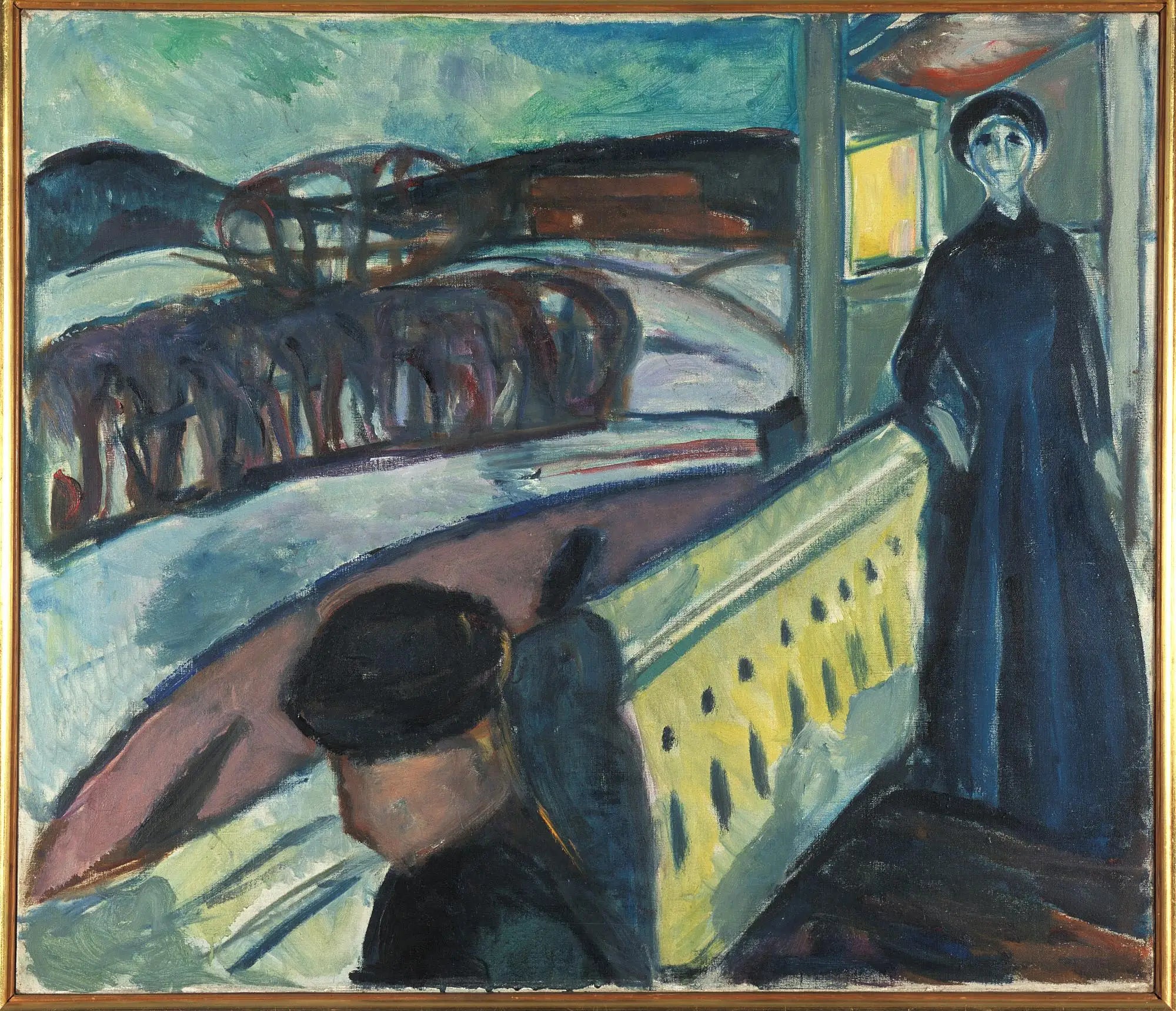 Reproduction du tableau « Sur l'escalier de la véranda - Edvard Munch » par Alpha Reproduction en peinture à l’huile
