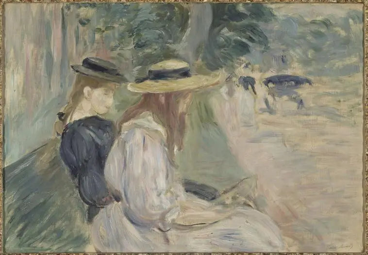 Em um banco no bosque de Boulogne - Berthe Morisot