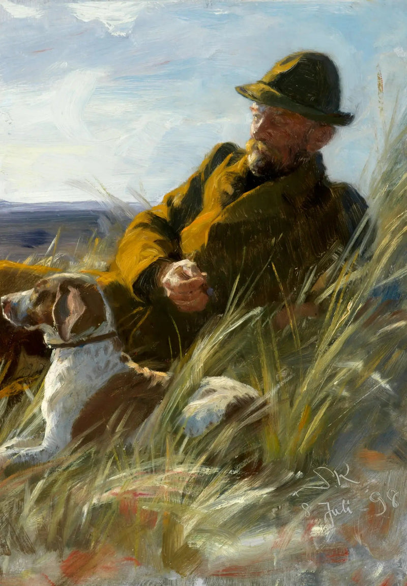 Transplantação de C. F. Dahlerup com Jagthund. - Peder Severin Krøyer