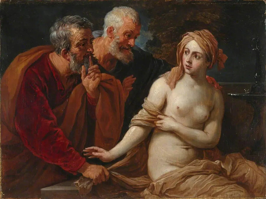 Suzanne et les vieillards (d'après Guido Reni) - David Teniers le Jeune image 1 copie peinte à la main à l’huile