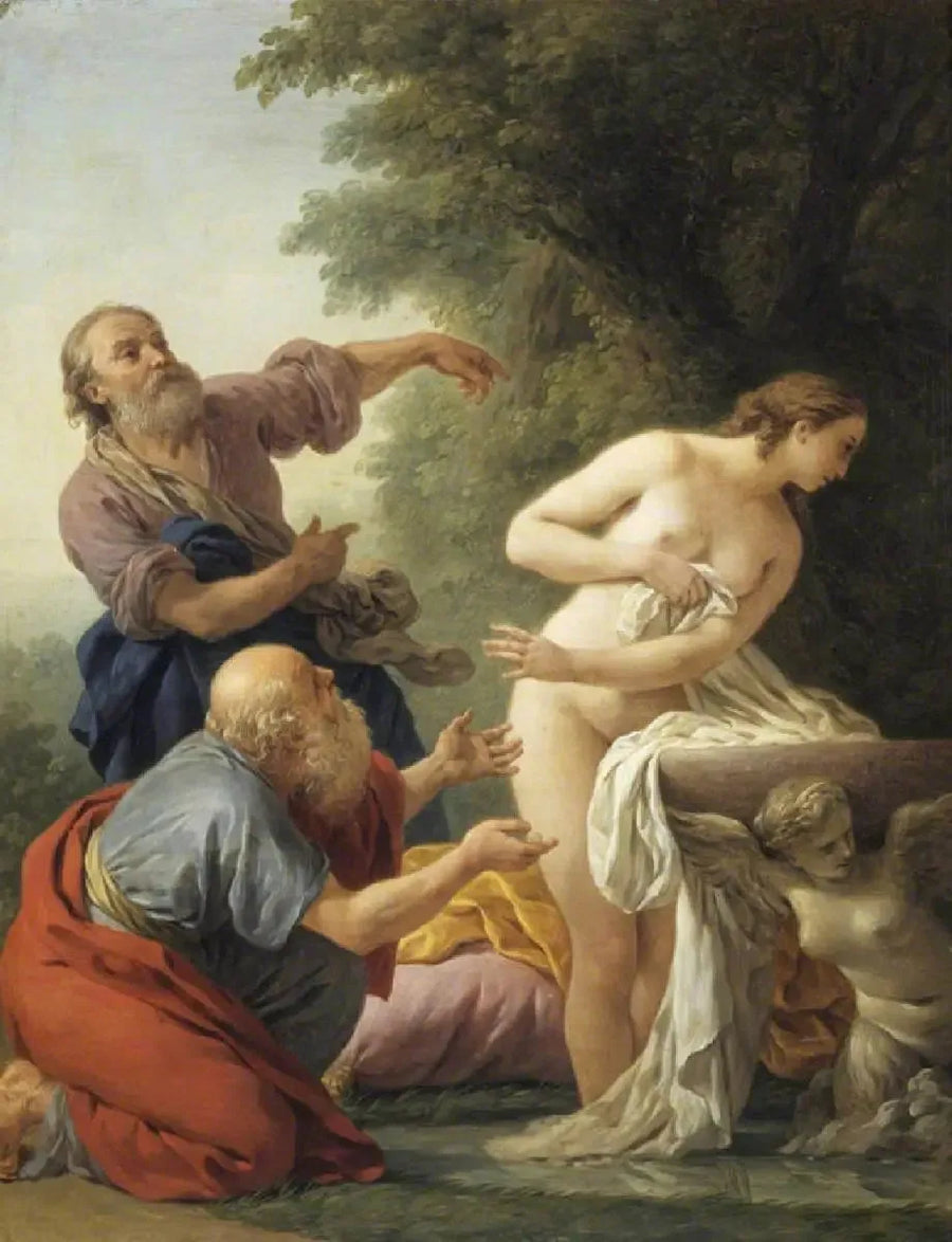 Suzanne e os idosos - Louis Jean François Lagrenée