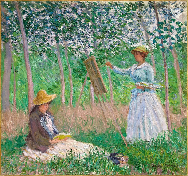 Suzanne lendo e Blanche pintando - Claude Monet
