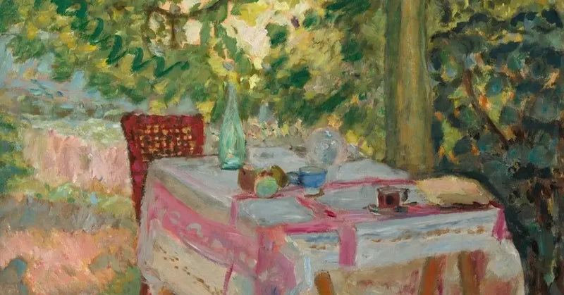 Mesa posta em um jardim - Pierre Bonnard