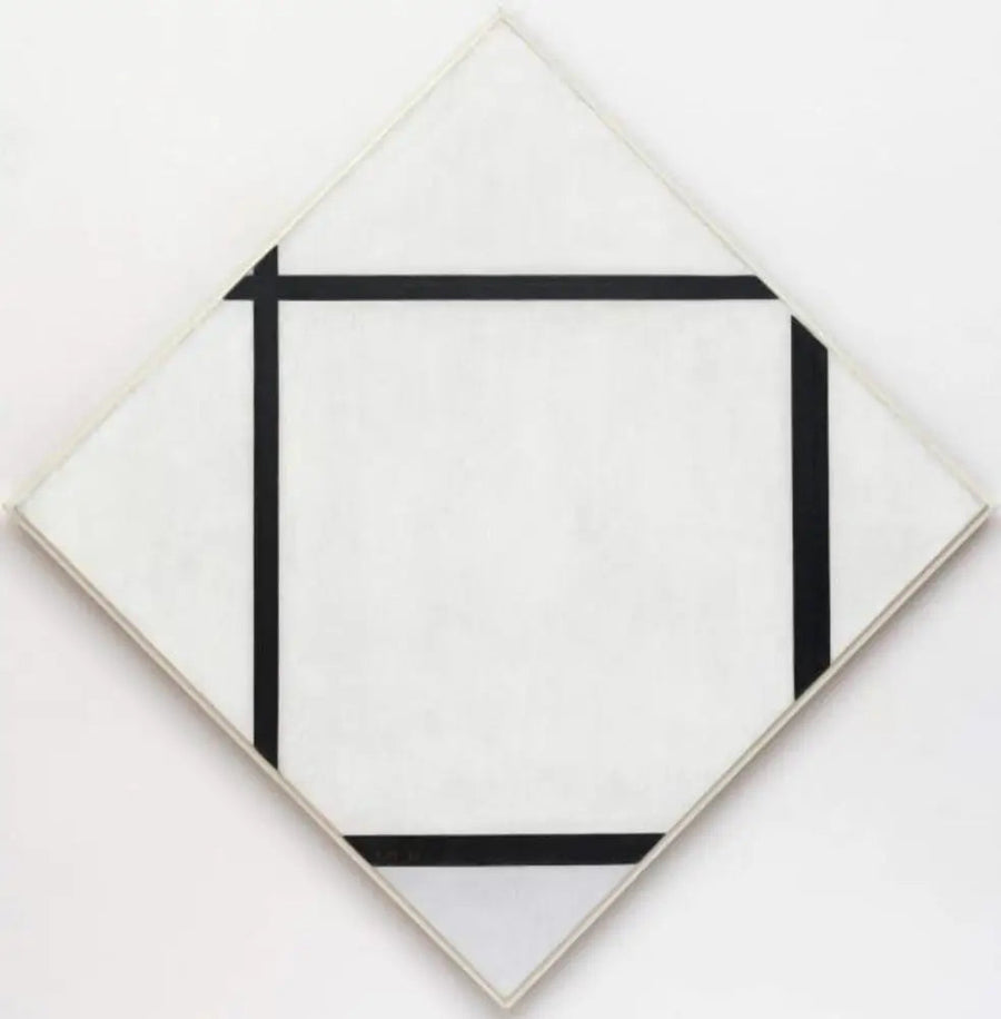 Quadro I: Losango de quatro linhas e cinza - Piet Mondrian