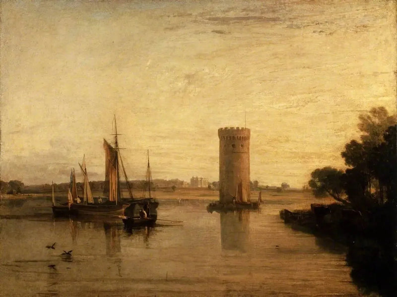 Tabley, Cheshire, a Residência de Sir J.F. Leicester, Bart.: Manhã Tranquila - J. M. W. Turner