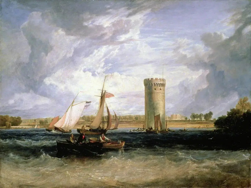 Tabley, Cheshire, a Residência do Sir J. F. Leicester, Bt: Dia Ventoso - J. M. W. Turner