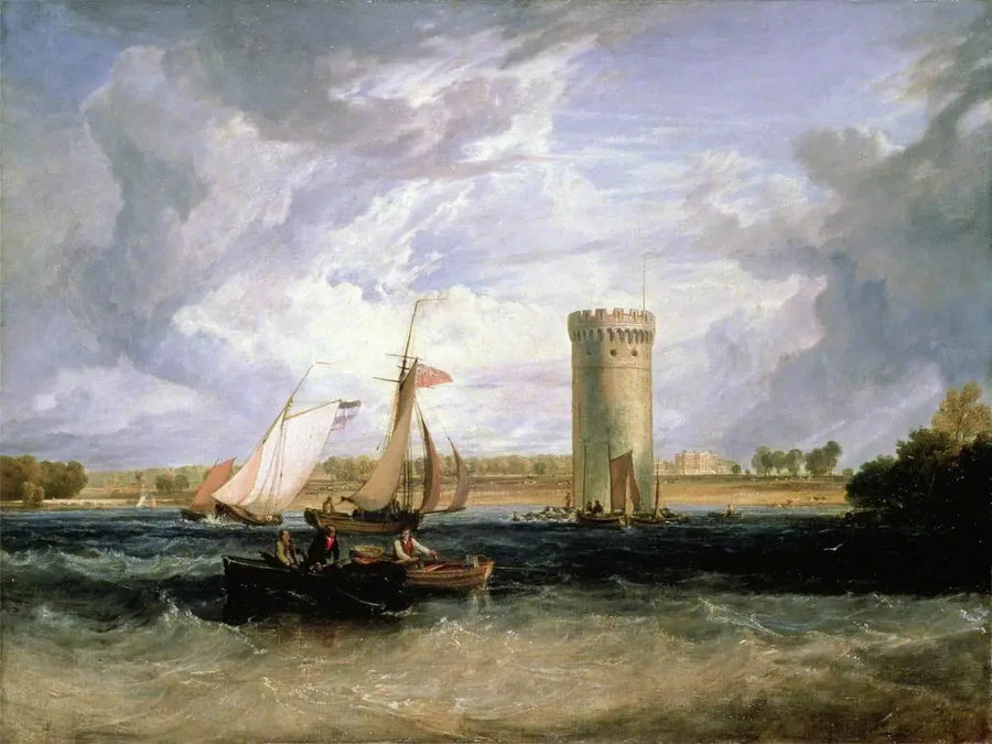 Tabley, Cheshire, a Residência do Sir J. F. Leicester, Bt: Dia Ventoso - J. M. W. Turner