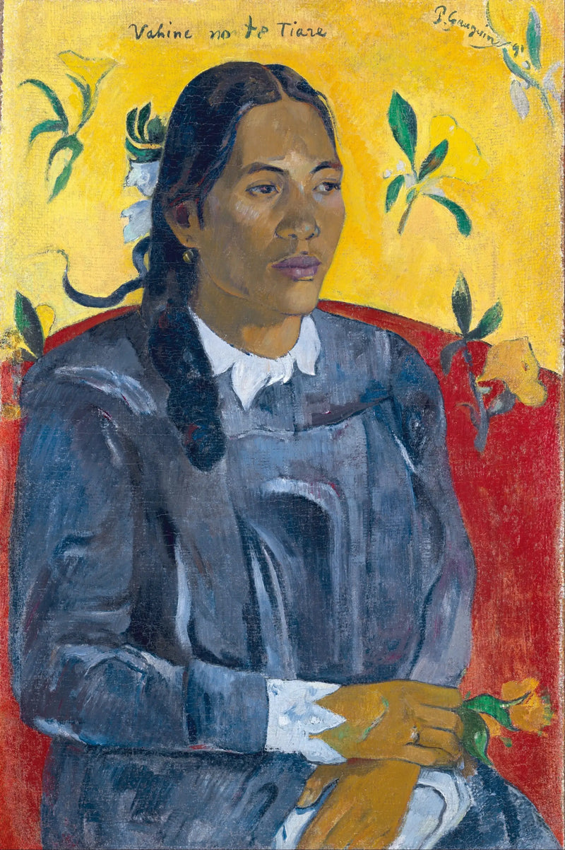 Tahitiana com a flor - Paul Gauguin