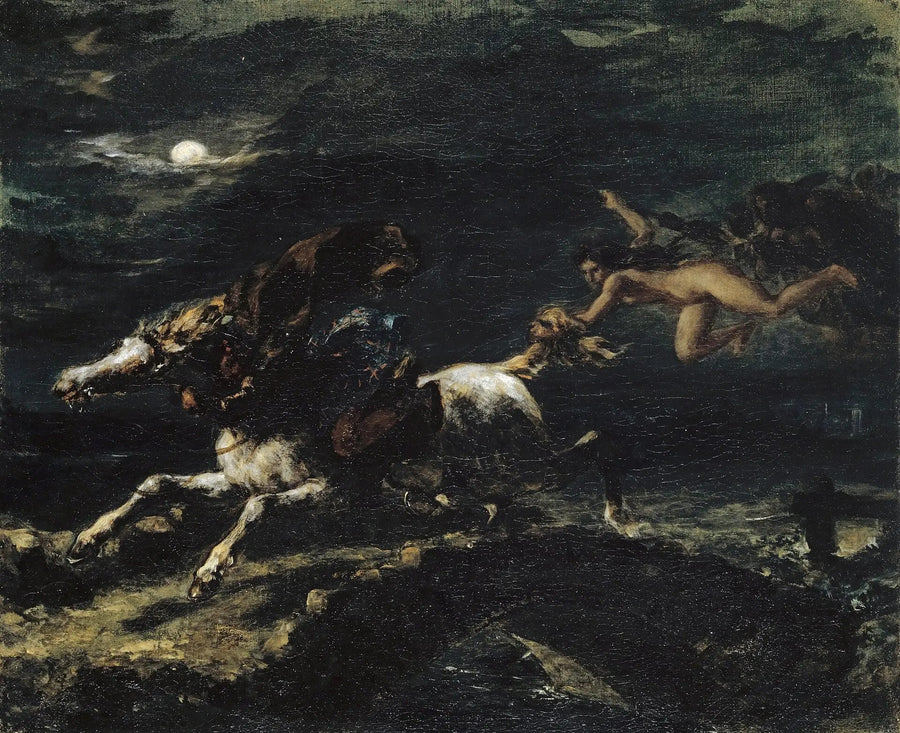 Tam O'Shanter perseguido pelas bruxas - Eugène Delacroix
