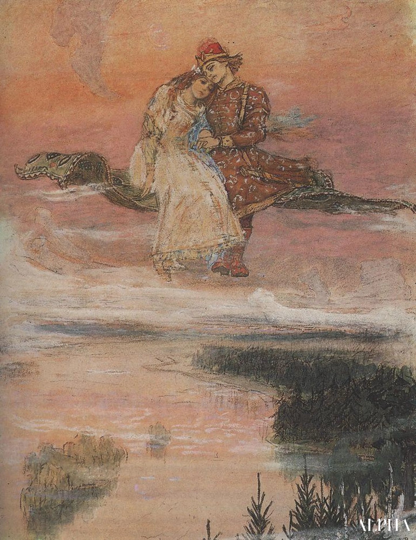 Tapis volant - Viktor Vasnetsov - Reproductions de tableaux et peintures haut de gamme