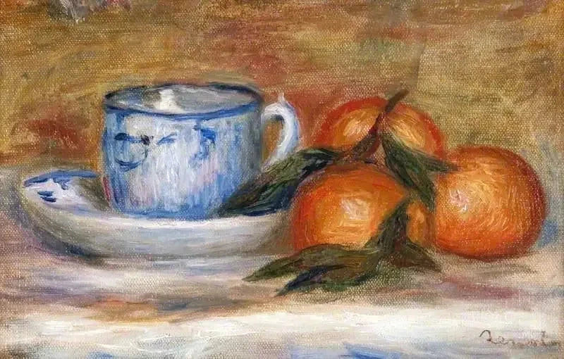 Xícara e tangerinas - Pierre-Auguste Renoir