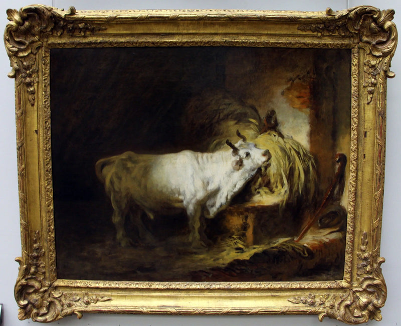 Touro branco na estrebaria - Jean-Honoré Fragonard