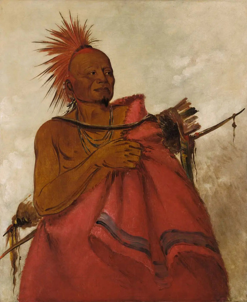 Tcha-tó-ga, Búfalo louco, assassino de dois homens brancos - George Catlin