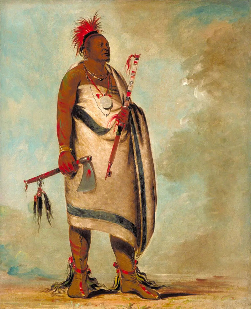 Tchong-tas-sáb-bee, Cão preto, segundo chefe - George Catlin