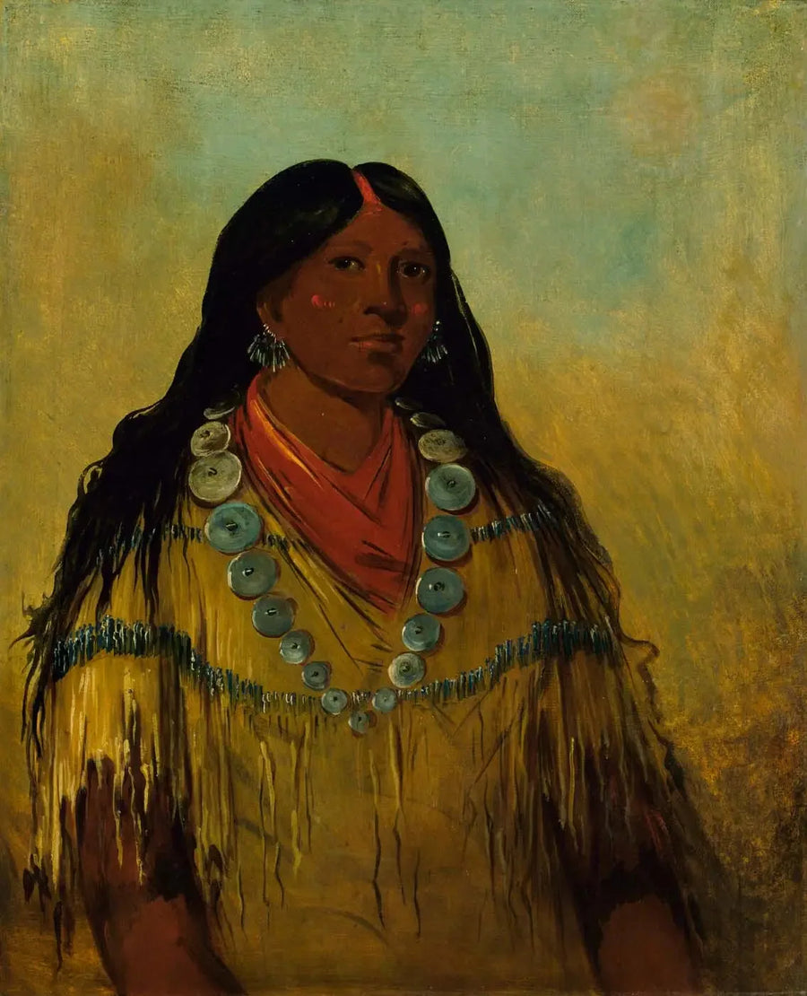 Tchow-ee-pút-o-kaw, uma mulher - George Catlin
