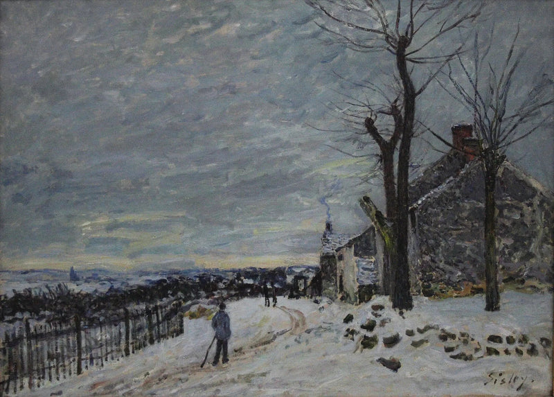 Tempo de neve em Veneux-Nadon - Alfred Sisley