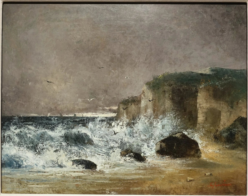 Tempo tempestuoso em Étretat - Gustave Courbet
