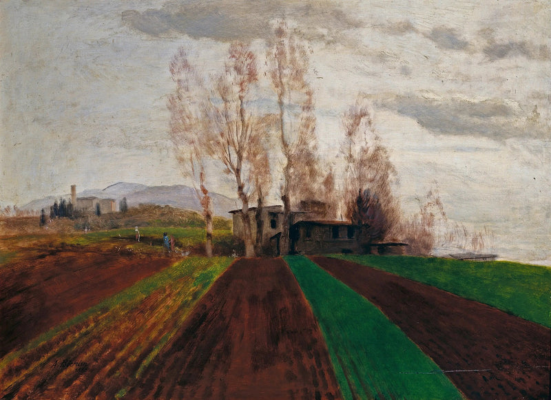 Terras agrícolas no início da primavera / - Arnold Böcklin