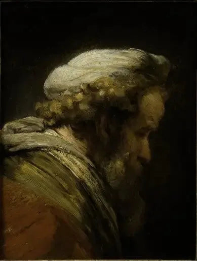 Cabeça de homem com turbante - Rembrandt