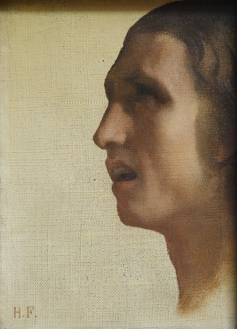 Cabeça de homem de perfil - Hippolyte Flandrin