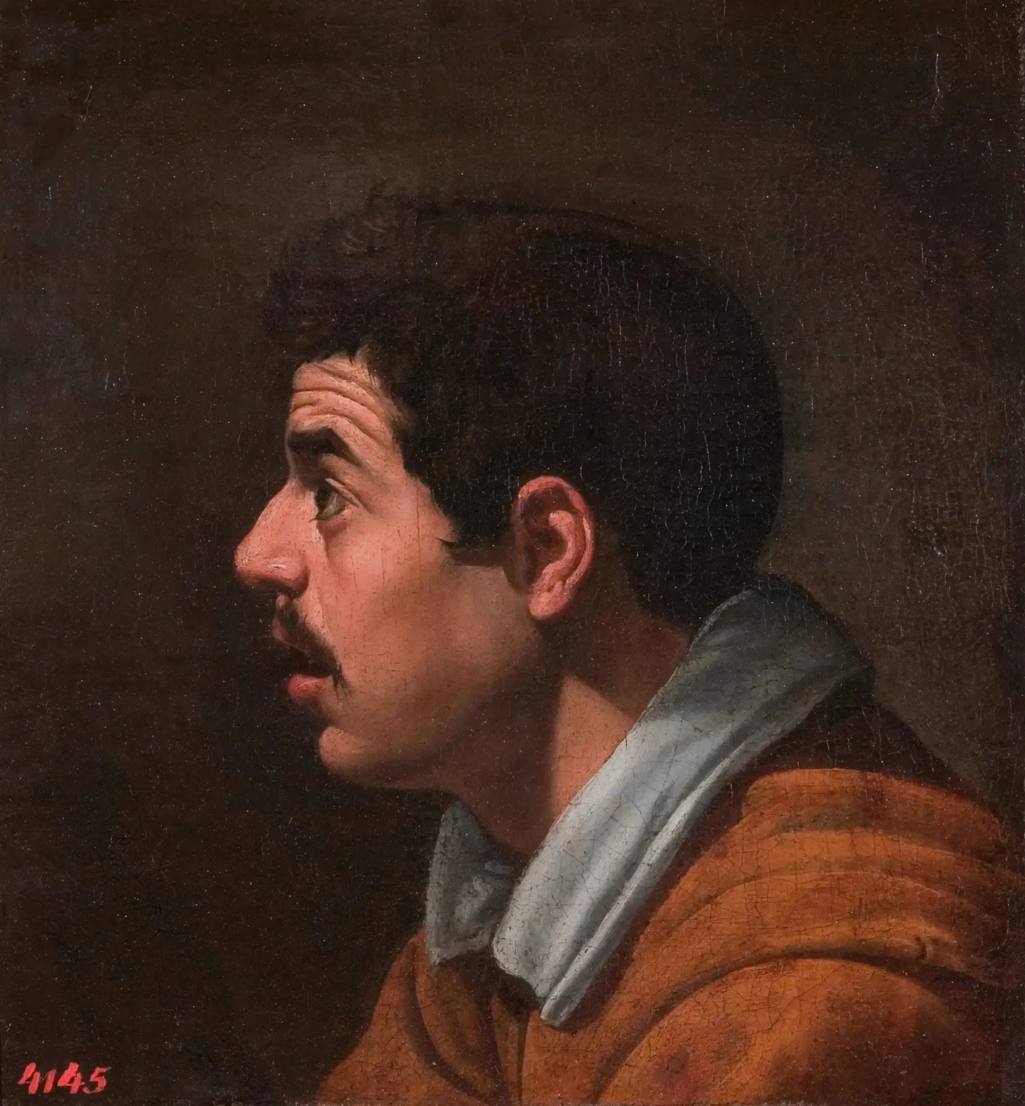 Tête d'homme jeune de profil - Diego Velázquez image 1 copie de tableau peinte à la main