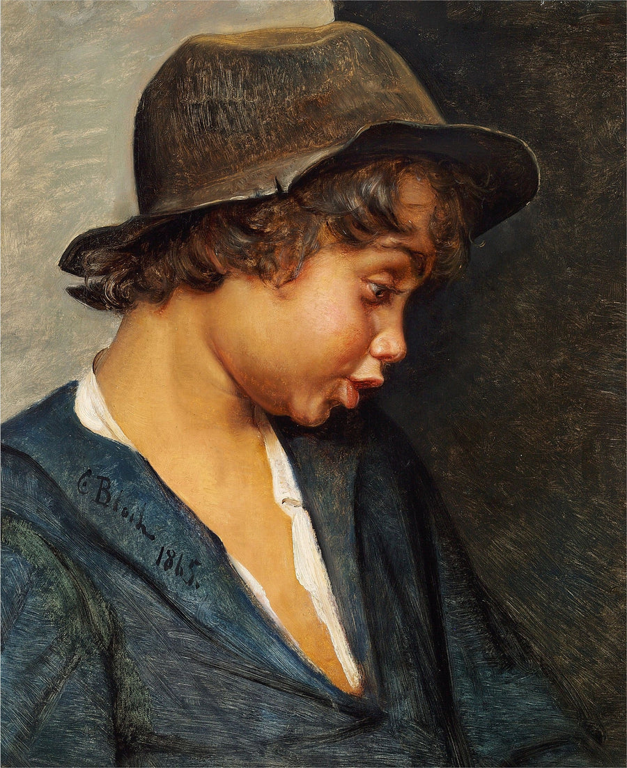 Cabeça de um menino italiano - Carl Heinrich Bloch
