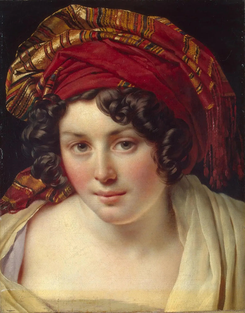 Cabeça de uma mulher com turbante - Anne-Louis Girodet