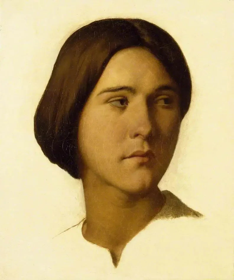 Cabeça de uma jovem mulher - Hippolyte Flandrin