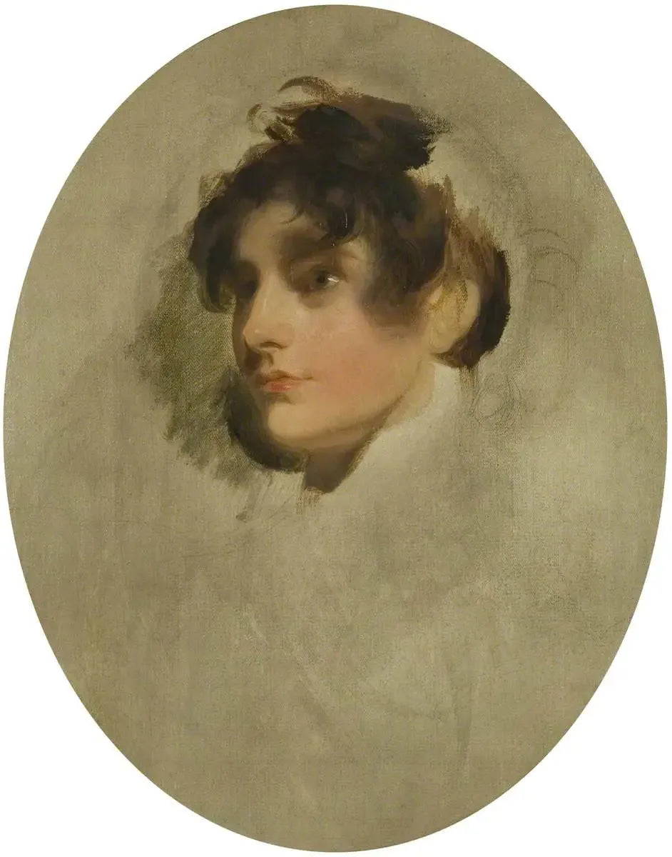 Tête d'une jeune femme inconnue - Thomas Lawrence image 1 copie de tableau peinte à la main
