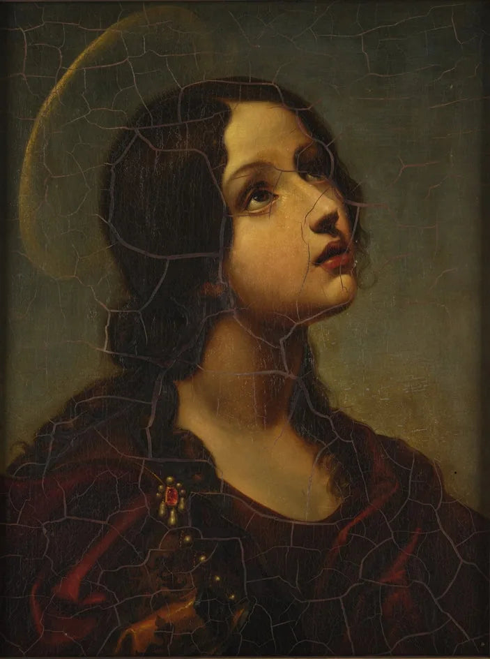 Cabeça de uma jovem santa (Santa Lúcia?) - Carlo Dolci