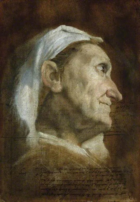 Cabeça de uma velha mulher - Annibale Carracci