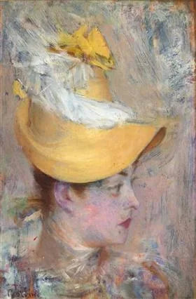 Cabeça de dama com mangas amarelas - Giovanni Boldini
