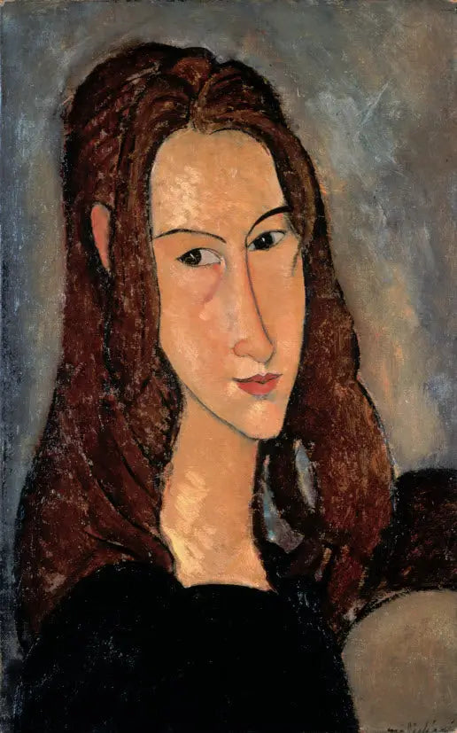 Cabeça de Jeanne Hébuterne voltada para a direita - Amedeo Modigliani