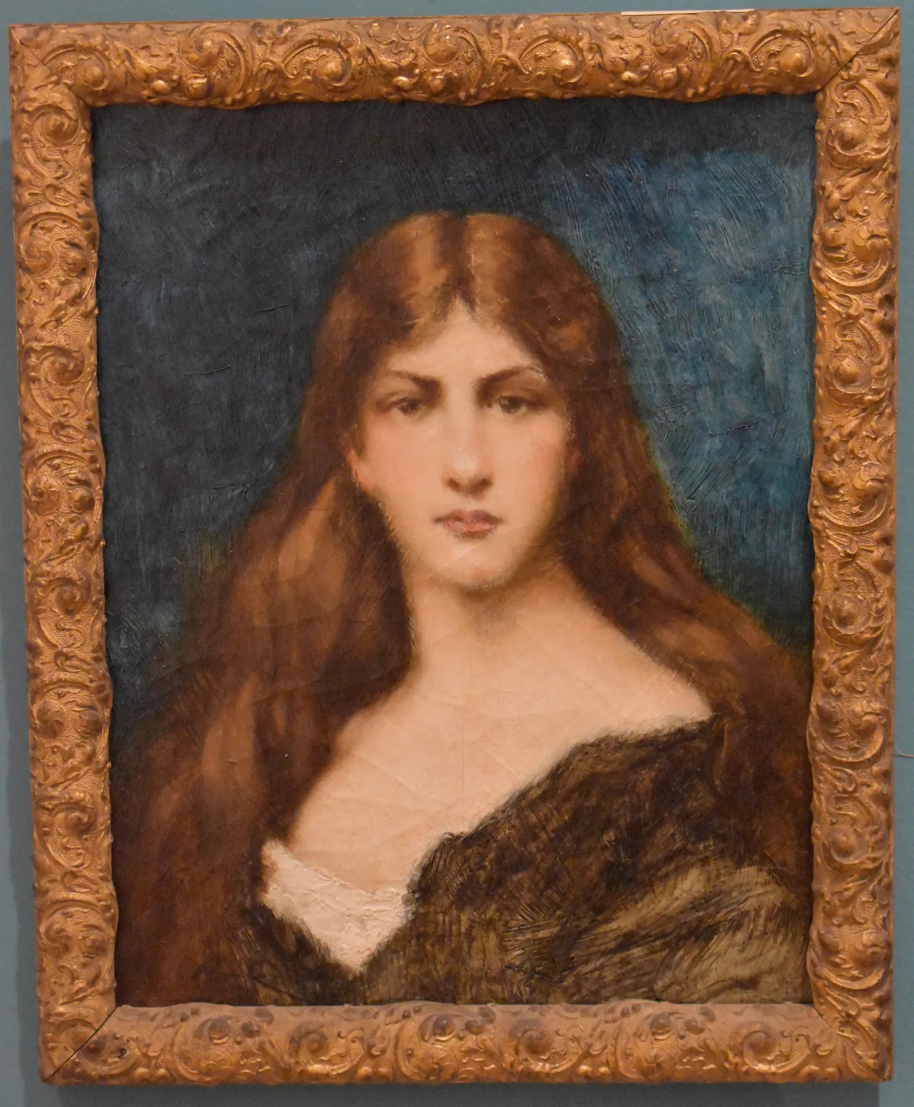 Tête de jeune fille aux cheveux roux - Jean-Jacques Henner image 1 tableau peint à l’huile sur toile