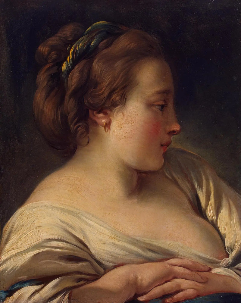 Cabeça de jovem garota - François Boucher