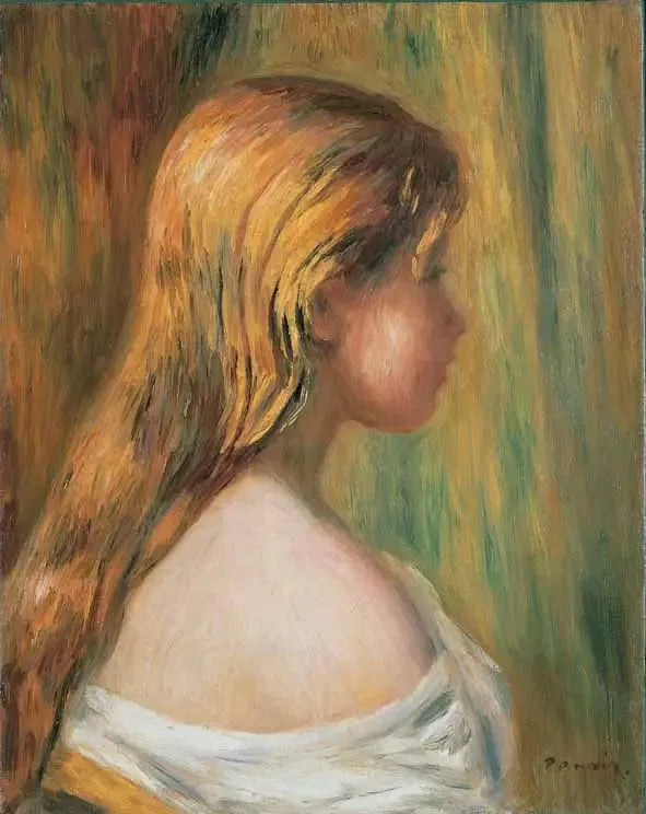 Cabeça de jovem mulher - Pierre-Auguste Renoir