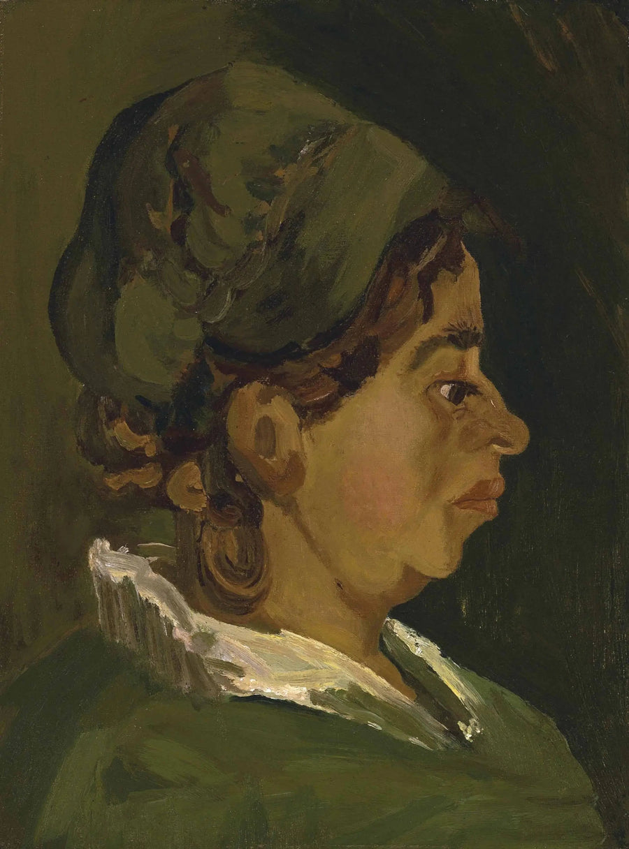 Cabeça de camponesa: perfil direito - Vincent van Gogh