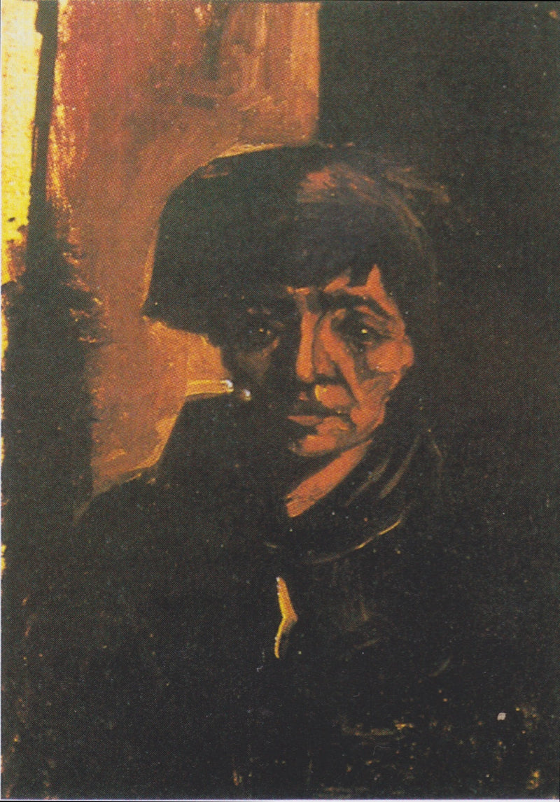 Cabeça de camponesa com gorro preto - Vincent van Gogh