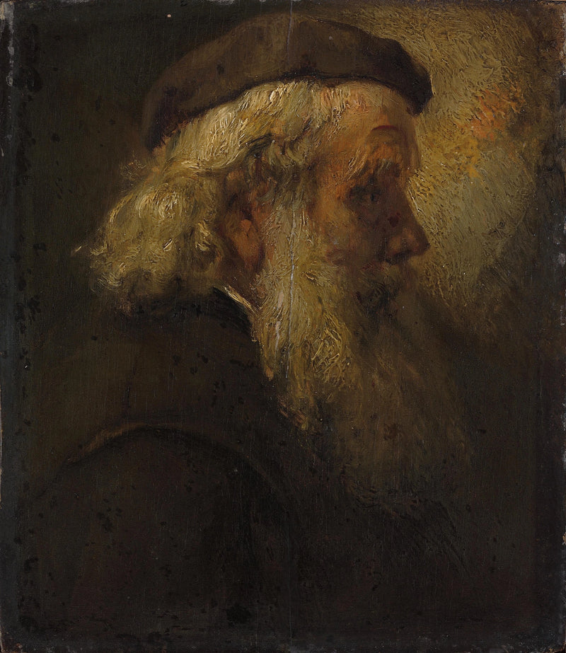 Cabeça de um velho homem barbudo - Rembrandt