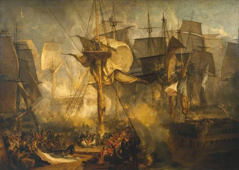 A Batalha de Trafalgar, Vista do Estai de Bombordo do Mizen do Victory - J. M. W. Turner