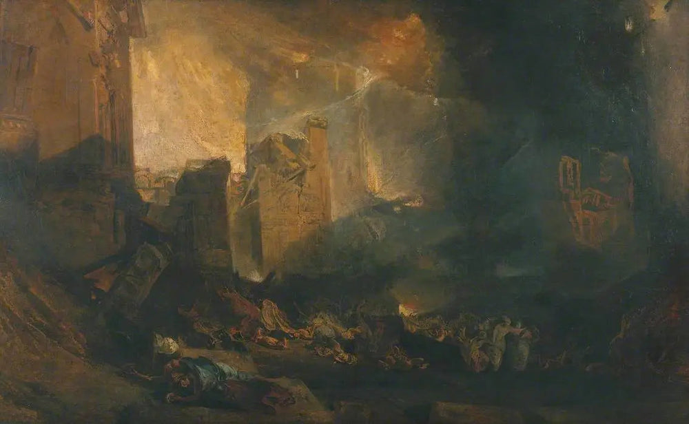 Reproduction du tableau « The Destruction of Sodom - J. M. W. Turner » par Alpha Reproduction en peinture à l’huile