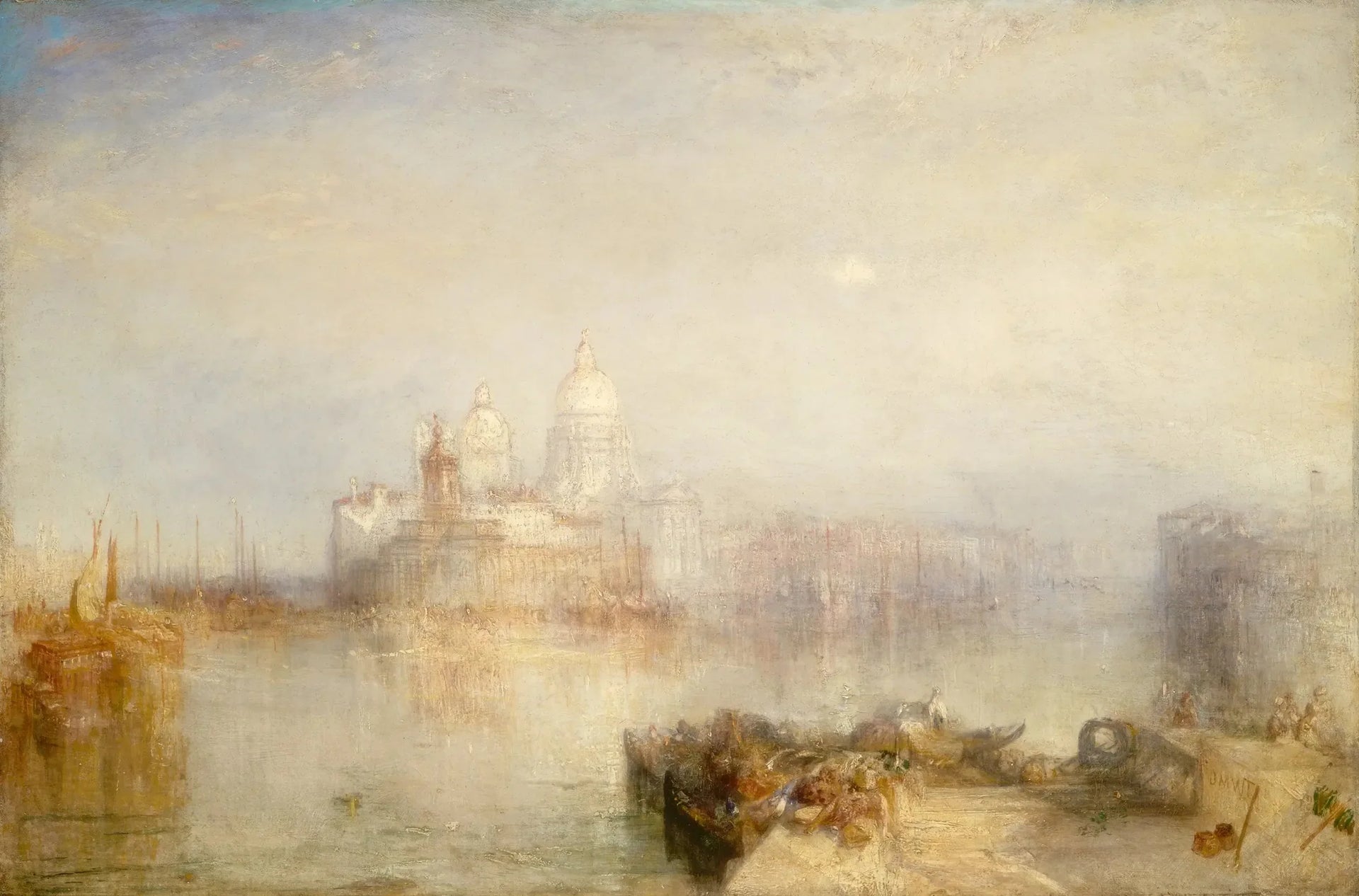 The Dogana and Santa Maria della Salute, Venice - J. M. W. Turner image 1 tableau peint à l’huile sur toile