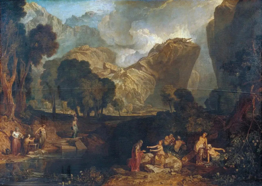 A Deusa da Discórdia Escolhendo a Maçã da Controvérsia no Jardim das Hespérides - J. M. W. Turner