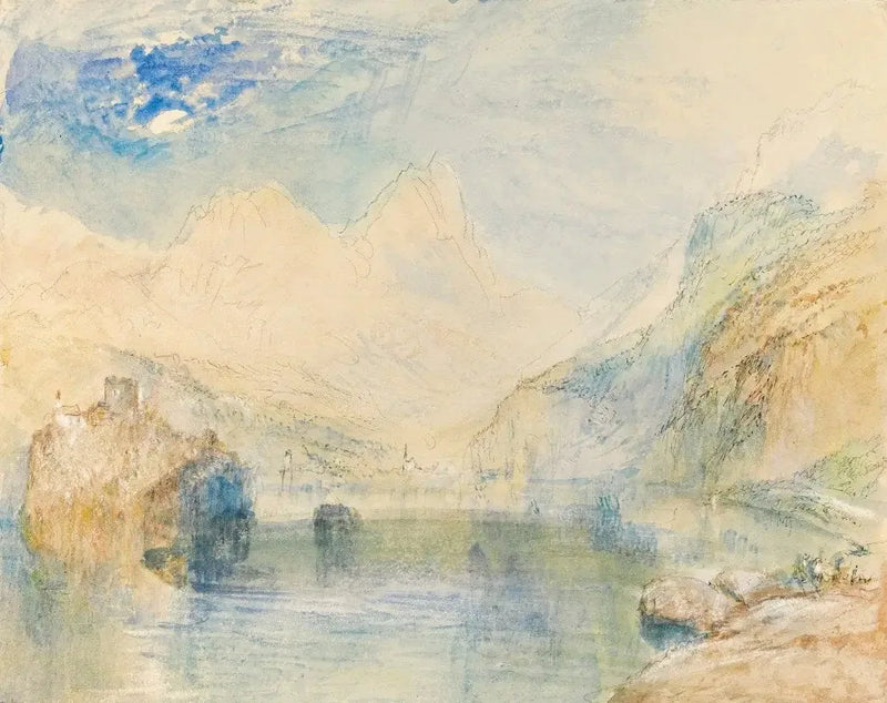 O Lauerzersee com Schwyz e os Mythen, Suíça - J. M. W. Turner