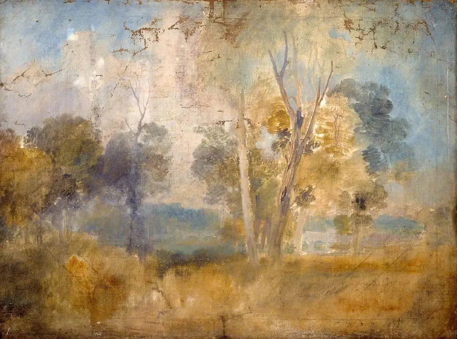 O Tâmisa Vislumbrado Entre Árvores, Possivelmente na Ponte Kew - J. M. W. Turner