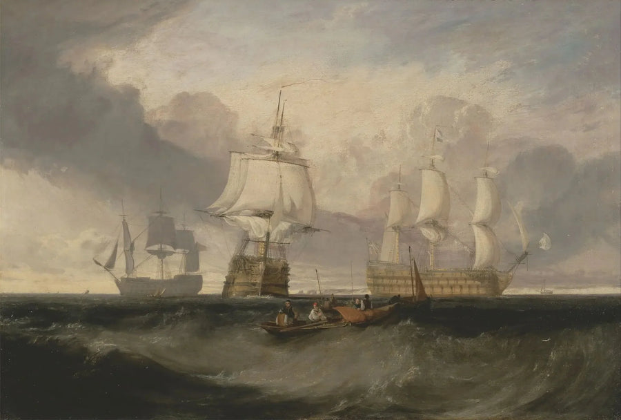 A Vitória Retornando de Trafalgar, em Três Posições - J. M. W. Turner