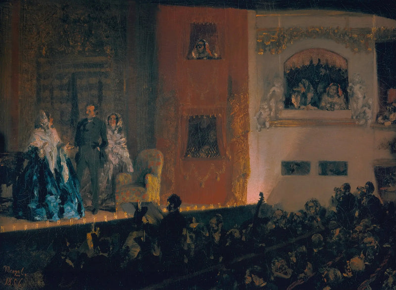 Teatro do Gymnase em Paris - Adolph von Menzel