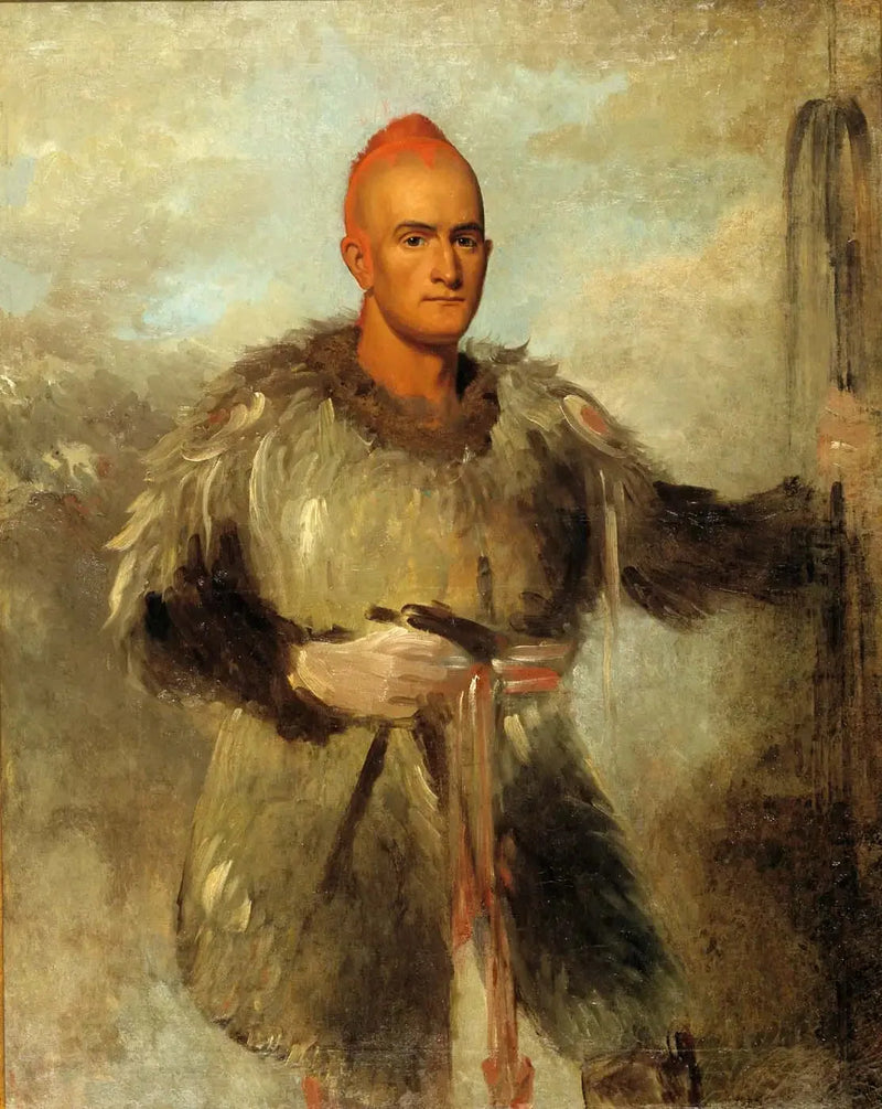 Theodore Burr Catlin, com traje indígena - George Catlin