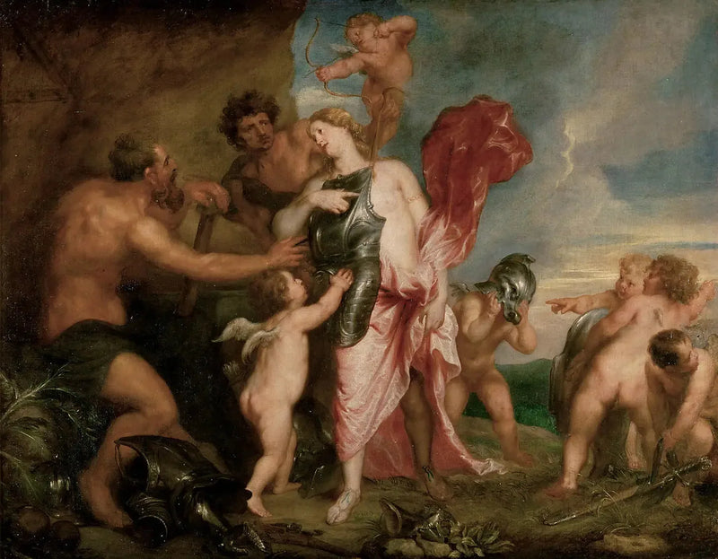 Tétis recebendo de Hefesto as armas para Aquiles - Antoine van Dyck